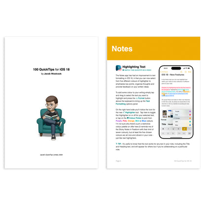 100 QuickTips for iOS 18