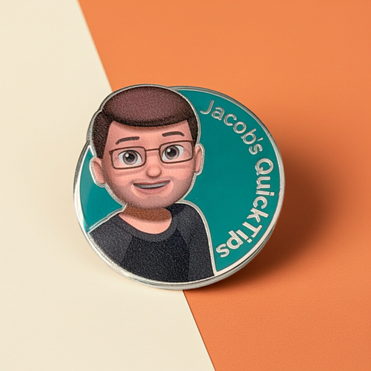 Jacob's QuickTips Enamel Pin Badge