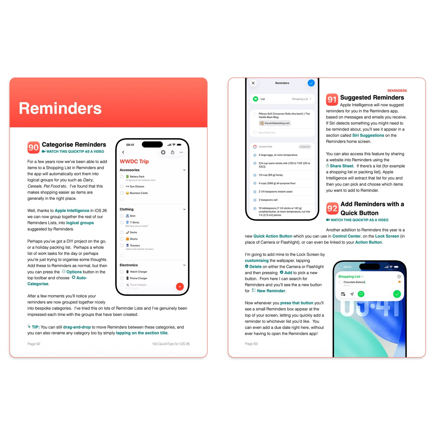 100 QuickTips for iOS 26